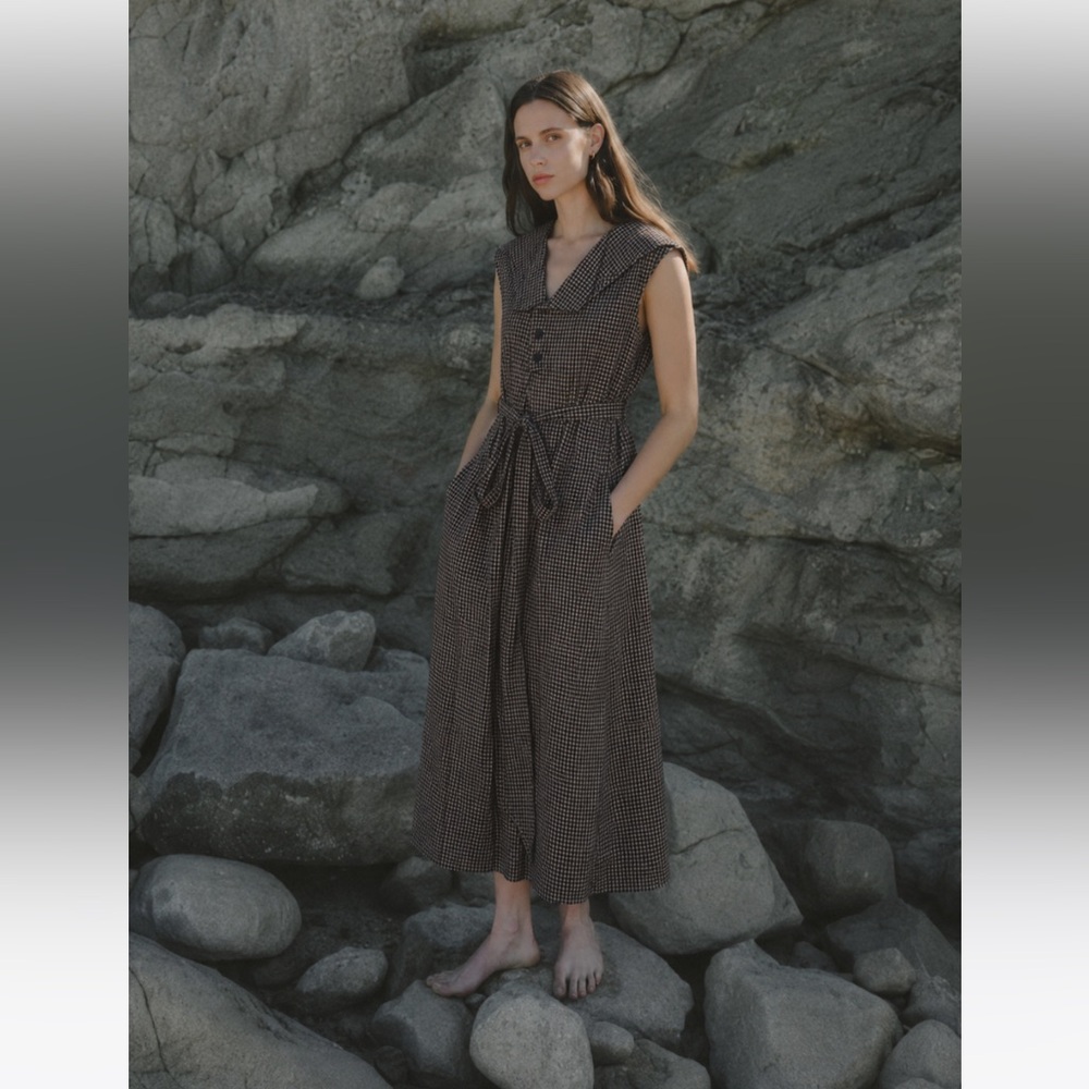 Lilith France Check Tent Dress 38 6 Lagenlook Minimalist